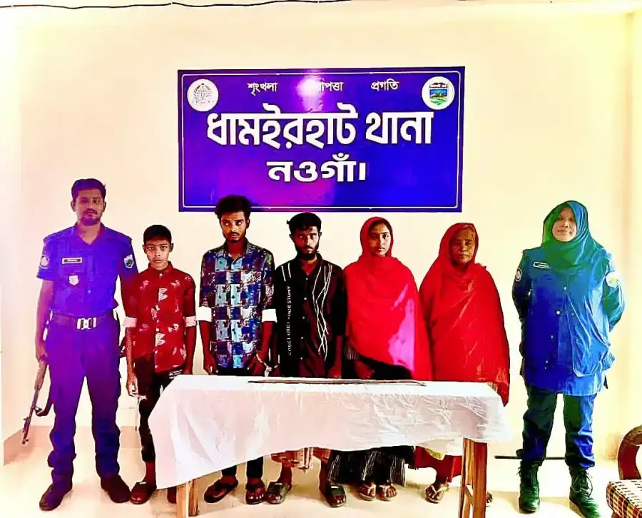 নওগাঁর ধামইরহাটে হত্যাকাণ্ডের ১২ ঘণ্টার মধ্যে ৫ আসামি গ্রেফতার