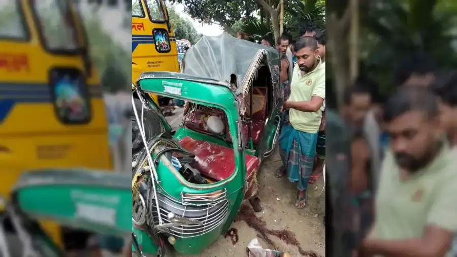 ত্রিশাল-বালিপাড়া সড়কে ট্রাক-সিএনজি সংঘর্ষে নিহত ২