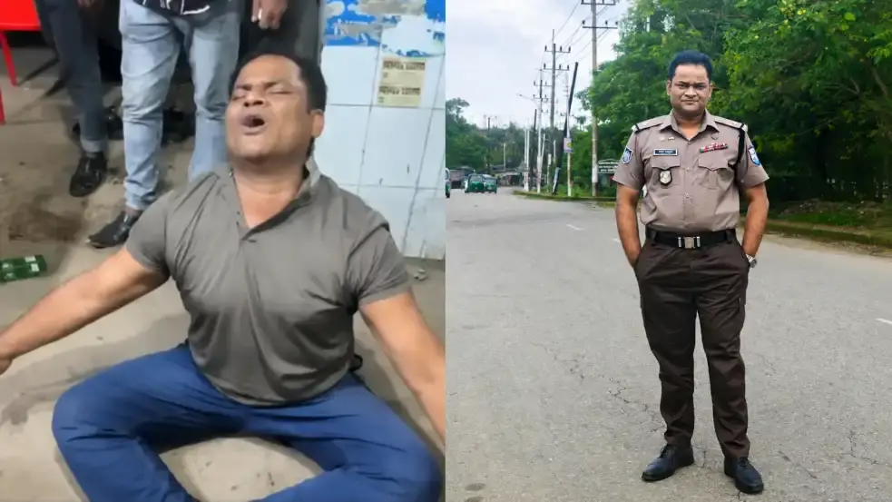 নারায়ণগঞ্জে নৌ পুলিশ এএসআইয়ের অস্বাভাবিক আচরণের ভিডিও ভাইরাল