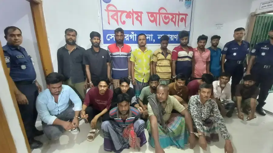 সোনারগাঁয়ে পুলিশের বিশেষ অভিযানে ১৯ জন গ্রেপ্তার